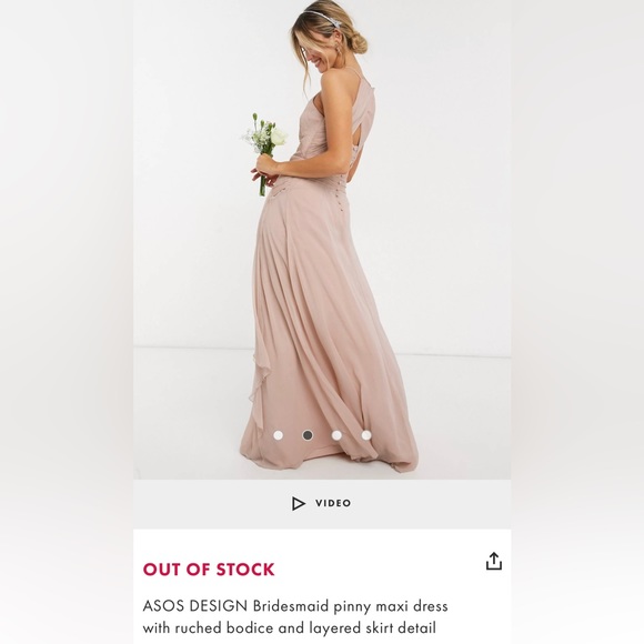 Used ASOS bridesmaid dress Size 4 - Picture 2 of 2